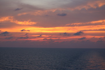 Sunset on the sea
