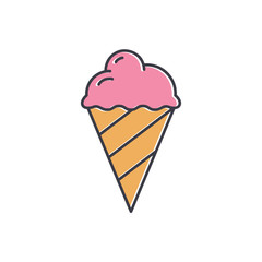 ice cream vector icon in trendy flat design