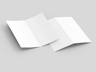 Leaflet folded to DL format - mock up