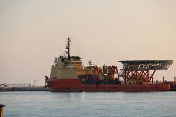 container ship in the port