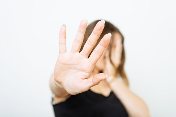 The woman is afraid of fear