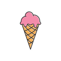 ice cream vector icon in trendy flat design