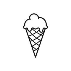 ice cream vector icon in trendy flat design