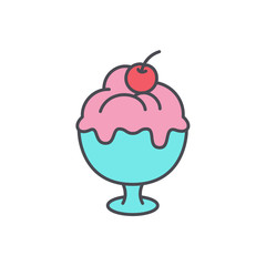 ice cream vector icon in trendy flat design