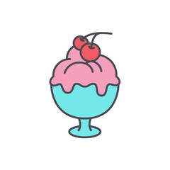 ice cream vector icon in trendy flat design