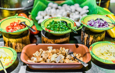 Food sold in a shopping mall food court in Singapore