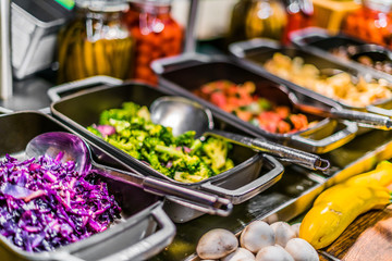Food sold in a shopping mall food court in Singapore