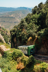 The Montserrat Mountain Spain. The Benedictine monastery of Santa Maria