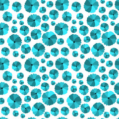 Fototapeta premium Vector seamless pattern, print,texture,wallpaper,background. Blue flowers on the transparent background.