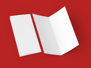 Leaflet folded to DL format - mock up