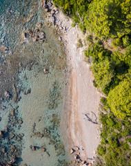 Summer photo of aerial beach and sea 