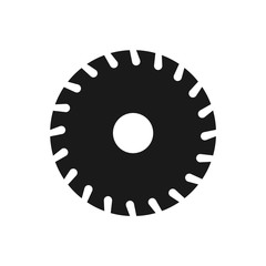 saw blade icon in trendy flat style