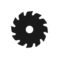 saw blade icon in trendy flat style