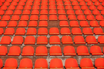 orange tribune without one seat