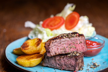 grilled steak on a plate