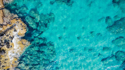 Summer photo of aerial beach and sea 