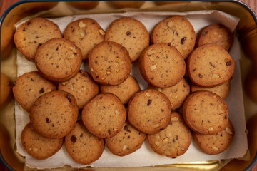 
Metal box with homemade butter cookies.