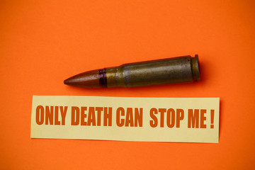 Bullet and sticker. Caption: 