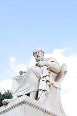 plato statue at Athens academy
