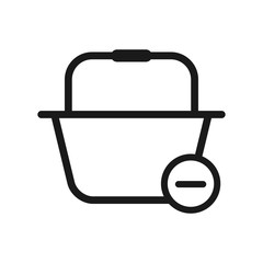 shopping basket icon in trendy flat style vector logo template