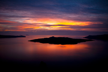 Obraz premium Santorini sunset