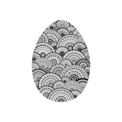 Vector illustration of Easter egg. Coloring page book antistress for adult and children. Easter egg with round ethnic mandalas inside. Easter decorative element