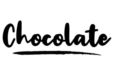 Chocolate Modern calligraphy. Handwritten phrase. Inspiration graphic design typography element. Cool simple vector sign.