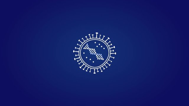 Coronavirus Covering the World. Virus on blue background.