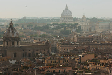 Fototapeta na wymiar Rome. City view in the haze