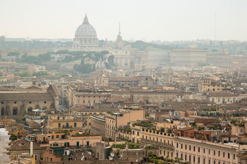 Fototapeta na wymiar Rome. City view in the haze