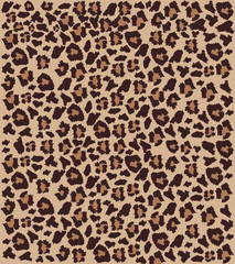Leopard skin texture pattern design, vector illustration light brown background.