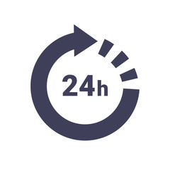 24 hours icon delivery icon vector illustration logo template for many purpose. Isolated on white background