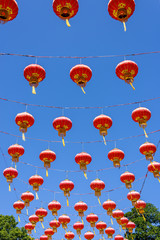 Fototapeta na wymiar Traditional Chinese Lantern decorations to celebrate the Chinese Lunar New Year, Thailand