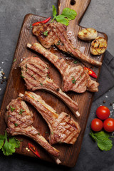 Grilled lamb ribs