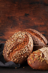 Various homemade bread