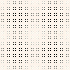 Vector minimalist polka dot seamless pattern. Subtle black and white geometric background. Minimal monochrome texture with tiny circles, dots. Abstract repeat design for decor, wallpapers, prints