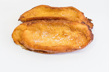 Torrijas, typical Spanish dessert based on milk bread and sugar