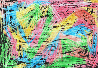 Hand drawn abstract background of multi-colored smears