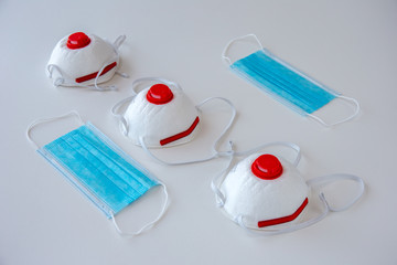 Masques COVID 19 , coronavirus .