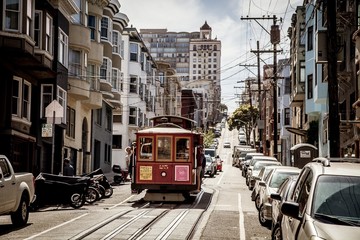 Fototapeta premium Heritage electric streetcar in San Francisco