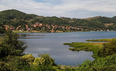 Fototapeta na wymiar Landscape with water and vegetation in the Danube Delta