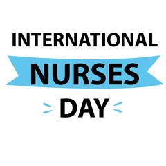 12 May. International Nurses Day background. Close-up. Handwritten lettering. Healthy, medical concept. Vector flat illustration