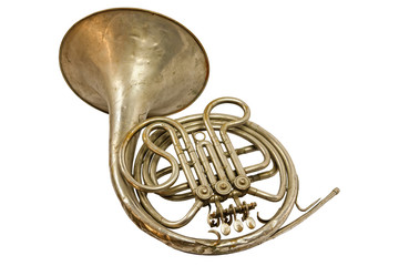 Obraz premium Old vintage French horn