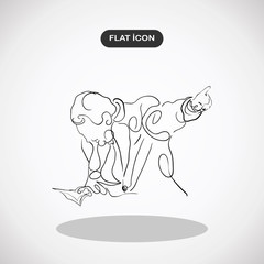 Public speech, presentation, training, seminars, political debates, motivation, theater, elections. Man, the speaker, lecturer, actor, deputy manager, coach. Stock Vector.