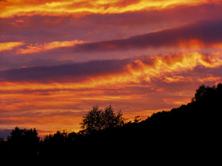 sunset in the mountains