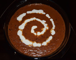 Delicious Dal Makhani (Lentils cooked in Butter) which is traditional Indian Dish