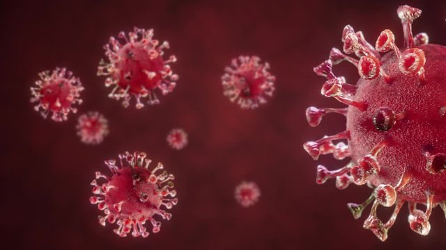 Covid-19 Illustration - 3D Render of Realistic Virus