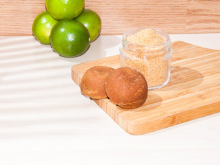 Panela or sugar cane candy - Saccharum officinarum