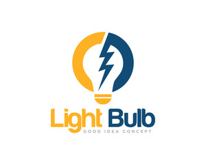 Light Bulb Logo Icon Design Vector