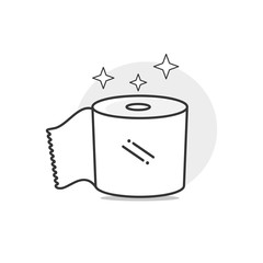 Toilet paper Vector Illustration Suitable For Greeting Card, Poster Or T-shirt Printing.